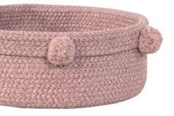 Lorena Canals Paniers Et Corbeilles Corbeille En Coton Rose 12xØ30 -Accessoires de cheminée Soldes corbeille en coton rose 12xoe30 2