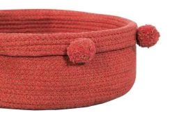 Lorena Canals Paniers Et Corbeilles Corbeille En Coton Rouge 12xØ30 -Accessoires de cheminée Soldes corbeille en coton rouge 12xoe30 2