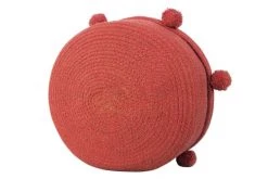 Lorena Canals Paniers Et Corbeilles Corbeille En Coton Rouge 12xØ30 -Accessoires de cheminée Soldes corbeille en coton rouge 12xoe30 3