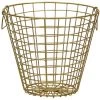 Beliani Paniers Et Corbeilles Corbeille En Métal Doré -Accessoires de cheminée Soldes corbeille en metal dore