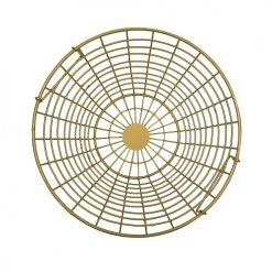 Beliani Paniers Et Corbeilles Corbeille En Métal Doré -Accessoires de cheminée Soldes corbeille en metal dore 3