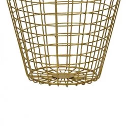 Beliani Paniers Et Corbeilles Corbeille En Métal Doré -Accessoires de cheminée Soldes corbeille en metal dore 5