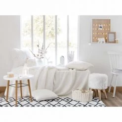 Maisons Du Monde Paniers Et Corbeilles Corbeille Rectangulaire En Coton Blanc -Accessoires de cheminée Soldes corbeille rectangulaire en coton blanc 1000 0 25 183090 5