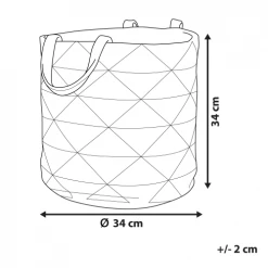 Beliani Paniers Et Corbeilles Corbeille Textile Beige -Accessoires de cheminée Soldes corbeille textile beige