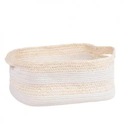 Maisons Du Monde Paniers Et Corbeilles Corbeilles En Fibre De Maïs Et Coton Blanc (x3) -Accessoires de cheminée Soldes corbeilles en fibre de mais et coton blanc x3 1000 15 0 205902 3