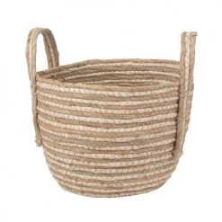 Maisons Du Monde Paniers Et Corbeilles Corbeilles Tressées En Fibre De Maïs (x3) -Accessoires de cheminée Soldes corbeilles tressees en fibre de mais x3 1000 11 33 188592 4