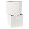 Casâme Boîtes Cube De Rangement Intissé 28x28cm - Lot De 2 - Écru -Accessoires de cheminée Soldes cube de rangement intisse 28x28cm lot de 2 ecru