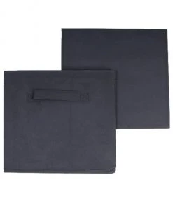 Casâme Boîtes Cube De Rangement Intissé 28x28cm - Lot De 2 - Gris -Accessoires de cheminée Soldes cube de rangement intisse 28x28cm lot de 2 gris 4