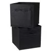 Casâme Boîtes Cube De Rangement Intissé 28x28cm - Lot De 2 - Noir -Accessoires de cheminée Soldes cube de rangement intisse 28x28cm lot de 2 noir 1