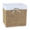 Casâme Paniers Et Corbeilles Cube De Rangement Pliable En Jonc De Mer 32 X 32 X 32 Cm - Marron -Accessoires de cheminée Soldes cube de rangement pliable en jonc de mer 32 x 32 x 32 cm marron