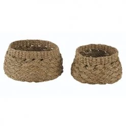 Maisons Du Monde Paniers Et Corbeilles Duo Paniers En Jonc De Mer Marron