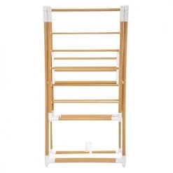 Five Simply Smart Paniers Et Corbeilles Étendoir à Linge Pliable En Métal Effet Bois -Accessoires de cheminée Soldes etendoir a linge pliable en metal effet bois 2