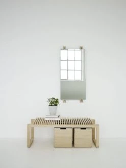 Skagerak Boîtes Grande Boîte Avec Roulettes En Chêne -Accessoires de cheminée Soldes grande boite avec roulettes en chene 2