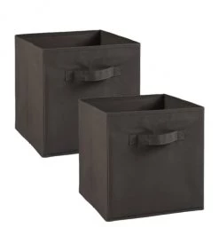 Calicosy Boîtes Lot De 2 Cubes En Intissé - 28x28x27cm - Taupe