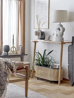 Bloomingville Paniers Et Corbeilles Lot De 2 Paniers Avec Couvercle En Crin De Mer Beige -Accessoires de cheminée Soldes lot de 2 paniers avec couvercle en crin de mer beige 3