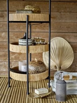 Bloomingville Paniers Et Corbeilles Lot De 2 Paniers Avec Couvercle En Jacinthe D'eau Beige -Accessoires de cheminée Soldes lot de 2 paniers avec couvercle en jacinthe d eau beige 2