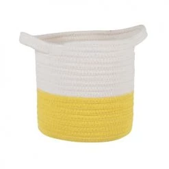 Maisons Du Monde Paniers Et Corbeilles Lot De 2 Paniers Bicolore En Coton Tressé -Accessoires de cheminée Soldes lot de 2 paniers bicolore en coton tresse 1000 11 30 225448 3