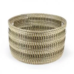 Compactor Paniers Et Corbeilles Lot De 2 Paniers De Rangement En Jonc De Mer Tressé -Accessoires de cheminée Soldes lot de 2 paniers de rangement en jonc de mer tresse 10