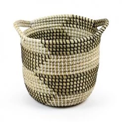 Compactor Paniers Et Corbeilles Lot De 2 Paniers De Rangement En Jonc De Mer Tressé -Accessoires de cheminée Soldes lot de 2 paniers de rangement en jonc de mer tresse 5
