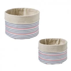 Guy Levasseur Paniers Et Corbeilles Lot De 2 Paniers De Rangement Polycoton Blanc
