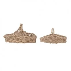 Bloomingville Paniers Et Corbeilles Lot De 2 Paniers En Arurog Beige