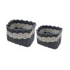 Meubletmoi Paniers Et Corbeilles Lot De 2 Paniers En Corde Tressée -Accessoires de cheminée Soldes lot de 2 paniers en corde tressee