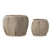 Bloomingville Paniers Et Corbeilles Lot De 2 Paniers En Crin De Mer Beige -Accessoires de cheminée Soldes lot de 2 paniers en crin de mer beige