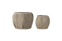 Bloomingville Paniers Et Corbeilles Lot De 2 Paniers En Crin De Mer Beige