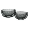 Pomax Paniers Et Corbeilles Lot De 2 Paniers En Métal Noir -Accessoires de cheminée Soldes lot de 2 paniers en metal noir 1