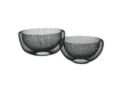 Pomax Paniers Et Corbeilles Lot De 2 Paniers En Métal Noir -Accessoires de cheminée Soldes lot de 2 paniers en metal noir 3