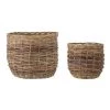 Bloomingville Paniers Et Corbeilles Lot De 2 Paniers En Rotin Brun -Accessoires de cheminée Soldes lot de 2 paniers en rotin brun