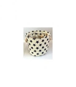 Casâme Paniers Et Corbeilles Lot De 2 Paniers En Toile Motif Constellation - Blanc -Accessoires de cheminée Soldes lot de 2 paniers en toile motif constellation blanc 3