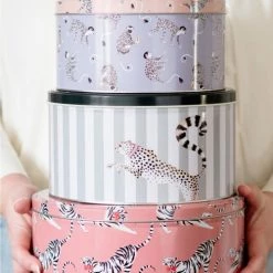 Yvonne Ellen Lot De 3 Boîtes En Métal 14cm -Accessoires de cheminée Soldes lot de 3 boites en metal 14cm 4