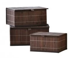 Becquet Lot De 3 Boîtes Gigognes En Bambou Marron