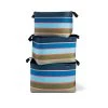 Remember Boîtes Lot De 3 Paniers De Rangement Empilables Polyester Multicolore -Accessoires de cheminée Soldes lot de 3 paniers de rangement empilables polyester multicolore