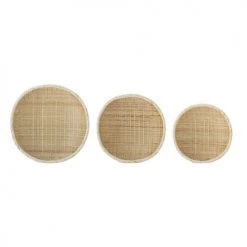 Bloomingville Paniers Et Corbeilles Lot De 3 Paniers En Bambou Beige