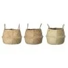 Bloomingville Paniers Et Corbeilles Lot De 3 Paniers En Crin De Mer Beige