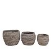 House Nordic Paniers Et Corbeilles Lot De 3 Paniers En Feuille De Maïs Naturel