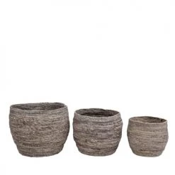 House Nordic Paniers Et Corbeilles Lot De 3 Paniers En Feuille De Maïs Naturel