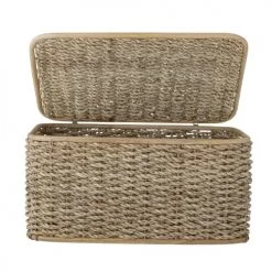 Bloomingville Paniers Et Corbeilles Lot De 3 Paniers En Feuille De Palmier Beige