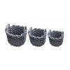 Meubletmoi Paniers Et Corbeilles Lot De 3 Paniers Rond En Corde Tressée -Accessoires de cheminée Soldes lot de 3 paniers rond en corde tressee