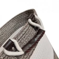 Meubletmoi Paniers Et Corbeilles Lot De 4 Paniers Rond En Corde De Coton Marron Et Blanc -Accessoires de cheminée Soldes lot de 4 paniers rond en corde de coton marron et blanc 3