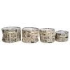 Mobili Rebecca Paniers Et Corbeilles Lot De 4 Paniers Ronds En Tissu Beige Foncé -Accessoires de cheminée Soldes lot de 4 paniers ronds en tissu beige fonce