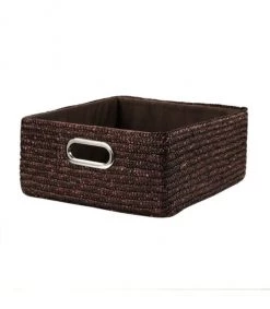 Casâme Paniers Et Corbeilles Lot De 4 Tiroirs En Paille Tressé - Marron Foncé -Accessoires de cheminée Soldes lot de 4 tiroirs en paille tresse marron fonce 5