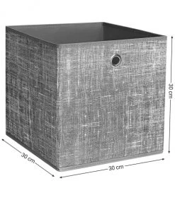 Calicosy Boîtes Lot De 6 Cubes De Rangement Pliables Gris En Tissu Non Tissés - H30 Cm -Accessoires de cheminée Soldes lot de 6 cubes de rangement pliables gris en tissu non tisses h30 cm 2
