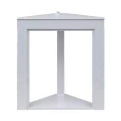 Mobili Rebecca Accessoires De Cheminée Manteau De Cheminée D'angle 90x45x100 Cm En Mdf Blanc