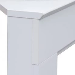 Mobili Rebecca Accessoires De Cheminée Manteau De Cheminée D'angle 90x45x100 Cm En Mdf Blanc -Accessoires de cheminée Soldes manteau de cheminee d angle 90x45x100 cm en mdf blanc 3