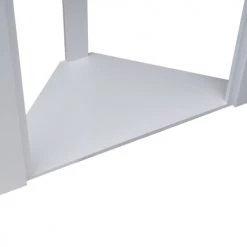 Mobili Rebecca Accessoires De Cheminée Manteau De Cheminée D'angle 90x45x100 Cm En Mdf Blanc -Accessoires de cheminée Soldes manteau de cheminee d angle 90x45x100 cm en mdf blanc 4