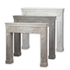 Alice's Garden Accessoires De Cheminée Manteau De Cheminée Décor Bois Cérusé -Accessoires de cheminée Soldes manteau de cheminee decor bois ceruse 4