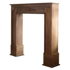 Mobili Rebecca Accessoires De Cheminée Manteau De Cheminée Décoratif 105x21x100 En Paulownia Marron -Accessoires de cheminée Soldes manteau de cheminee decoratif 105x21x100 en paulownia marron 3